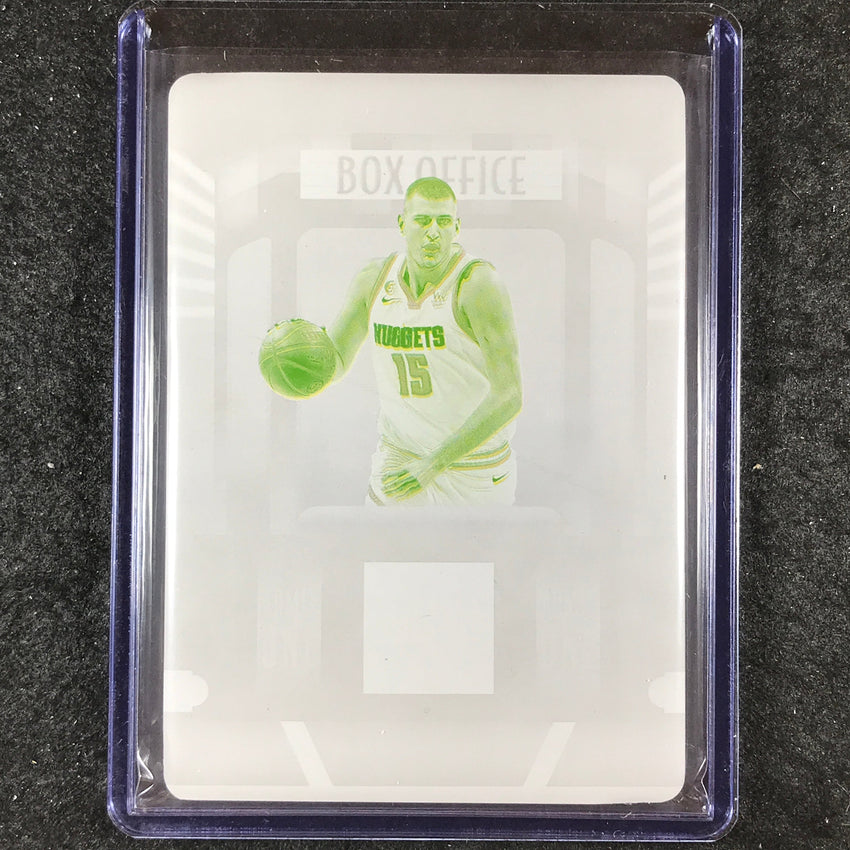 2023-24 National Treasures NIKOLA JOKIC Noir Printing Plate Yellow 1/1 #16