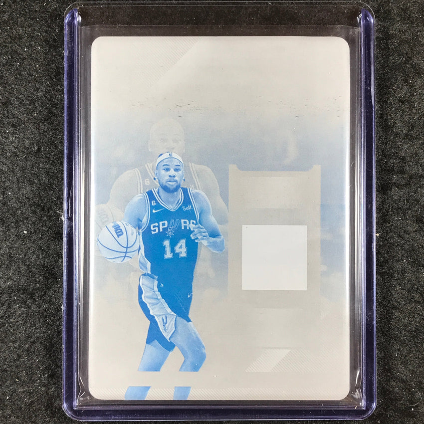 2023-24 National Treasures BLAKE WESLEY Noir Printing Plate Cyan 1/1 #22