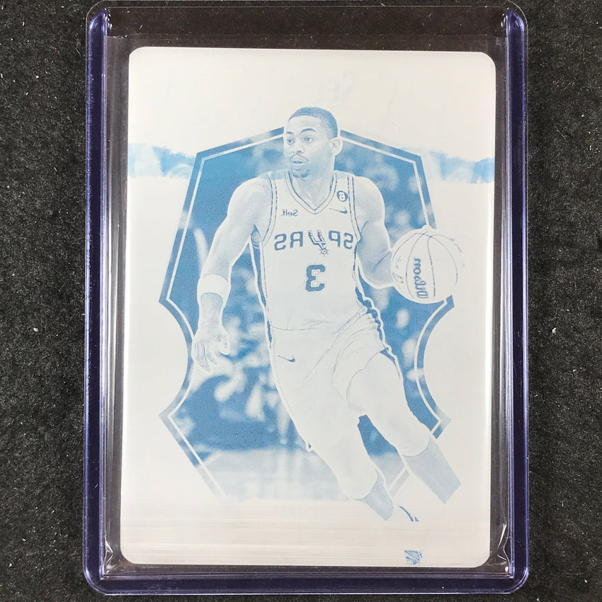 2023-24 National Treasures KELDON JOHNSON Select Printing Plate Cyan 1/1 #154