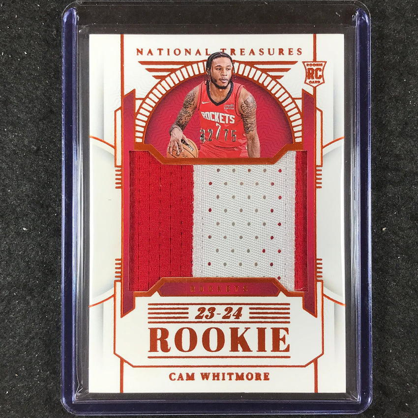 2023-24 National Treasures CAM WHITMORE Base Rookie Patch Relic Orange 32/75