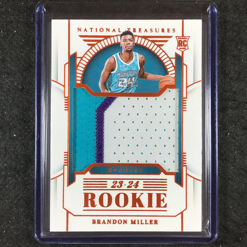 2023-24 National Treasures BRANDON MILLER Base Rookie Patch Relic Orange 25/75