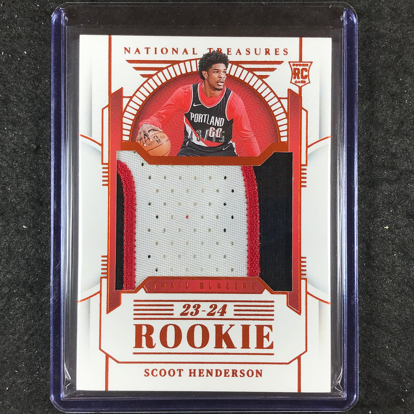 2023-24 National Treasures SCOOT HENDERSON Base Rookie Patch Relic Orange 43/75