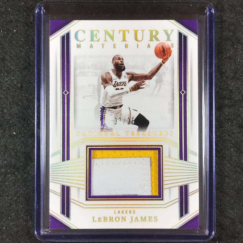 2023-24 National Treasures LEBRON JAMES Century Materials Patch Relic Prime 7/25
