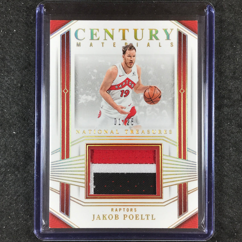2023-24 National Treasures JAKOB POELTL Century Materials Patch Relic Prime 1/25