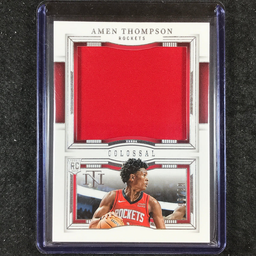 2023-24 National Treasures AMEN THOMPSON Colossal Rookie Materials Jersey 96/99