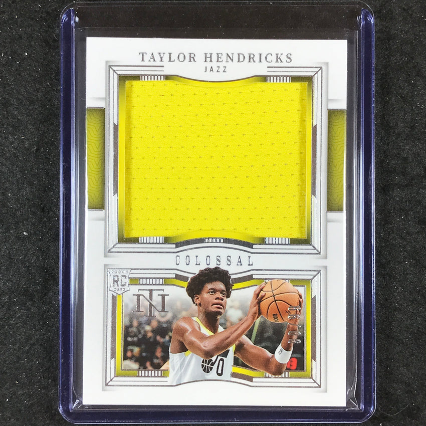 2023-24 National Treasures TAYLOR HENDRICKS Colossal Rookie Materials 90/99