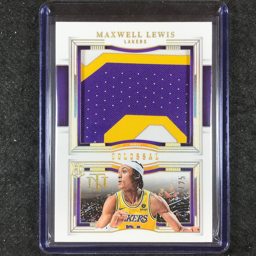 2023-24 National Treasures MAXWELL LEWIS Colossal Rookie Materials Patch 17/25