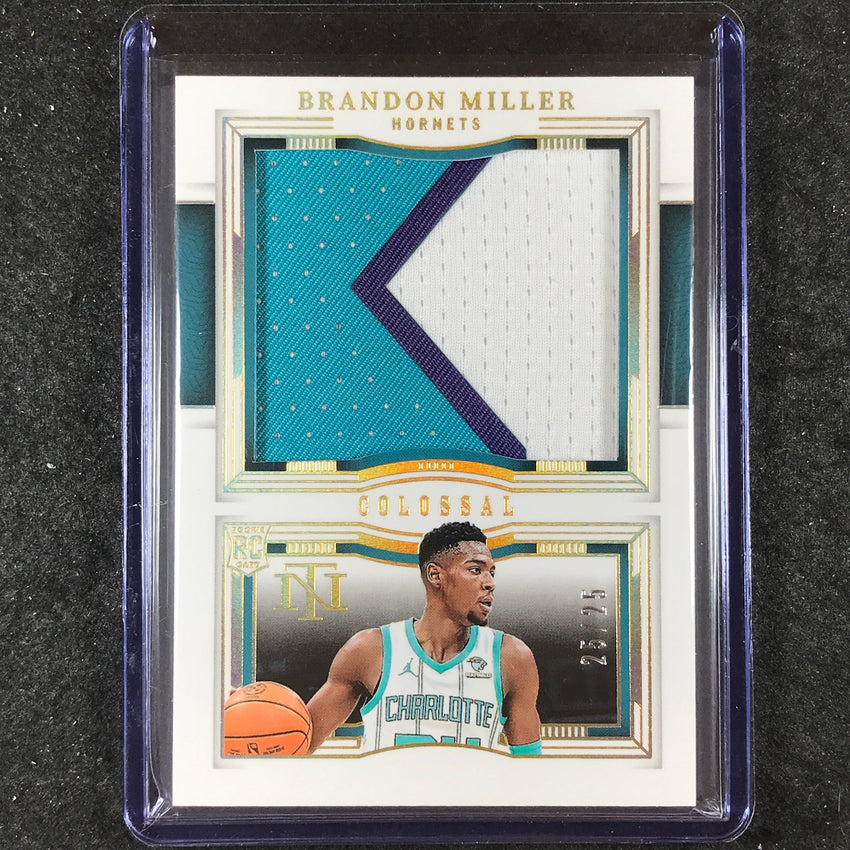 2023-24 National Treasures BRANDON MILLER Colossal Rookie Materials Patch 25/25