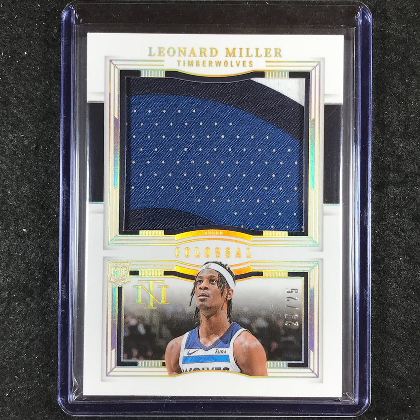 2023-24 National Treasures LEONARD MILLER Colossal Rookie Materials Patch 25/25