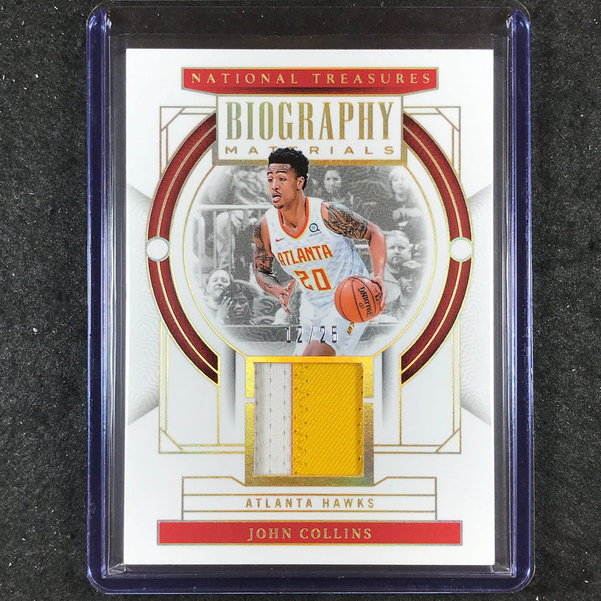 2023-24 National Treasures JOHN COLLINS Biography Materials Patch Prime 12/25