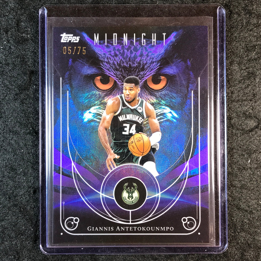 2025-26 Topps Midnight GIANNIS ANTETOKOUNMPO Night Owls Dusk 5/75 #13