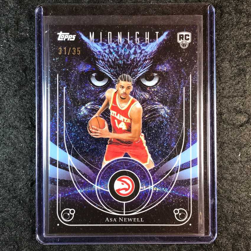 2025-26 Topps Midnight ASA NEWELL Night Owls Rookie Winter Solstice 31/35 #25
