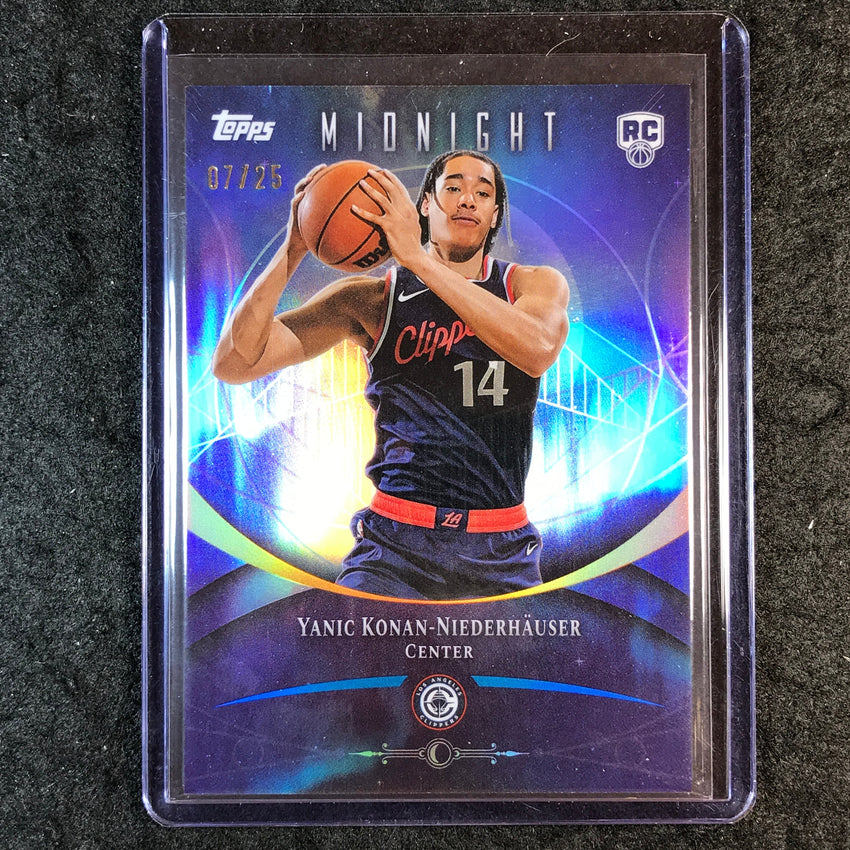 2025-26 Topps Midnight YANIC KONAN-NIEDERHAUSER Rookie Base Moonrise 7/25 #90