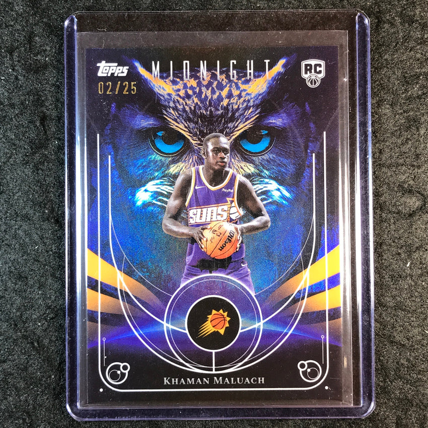 2025-26 Topps Midnight KHAMAN MALUACH Night Owls Rookie Moonrise 2/25 #23