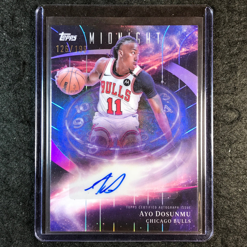 2025-26 Topps Midnight AYO DOSUNMU Stroke of Midnight Auto Twilight 126/199