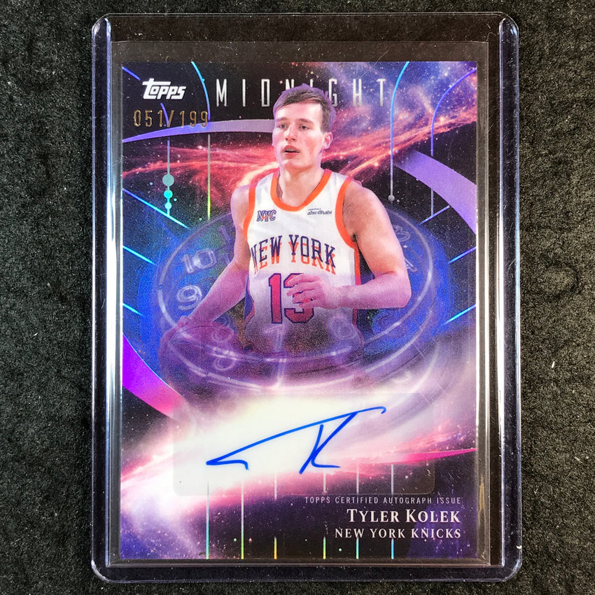 2025-26 Topps Midnight TYLER KOLEK Stroke of Midnight Auto Twilight 51/199