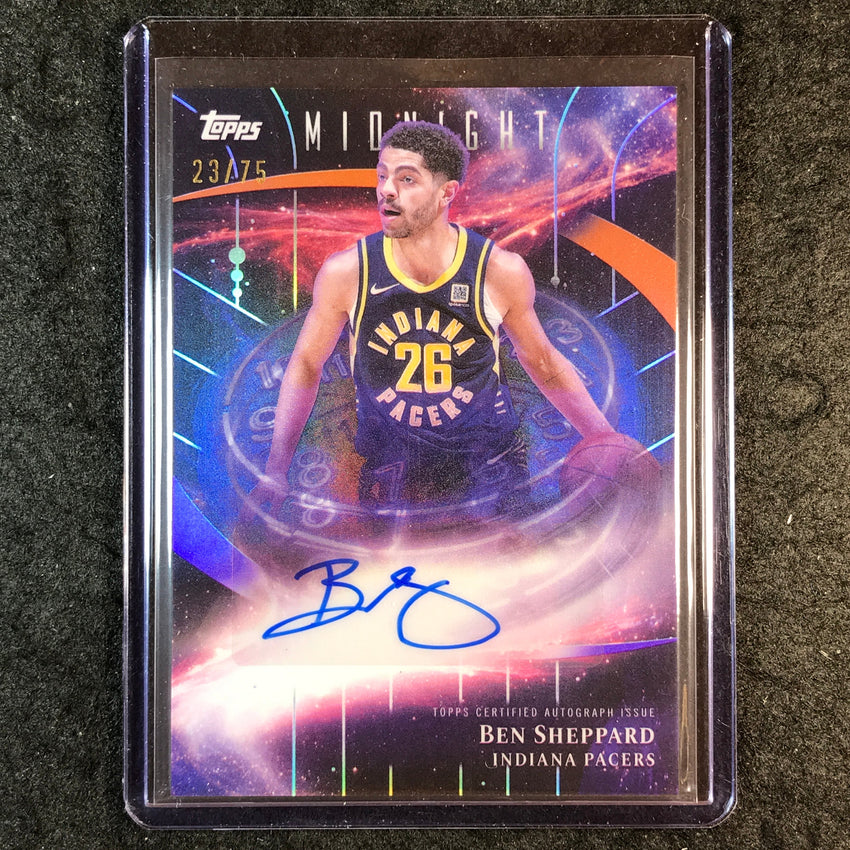 2025-26 Topps Midnight BEN SHEPPARD Stroke of Midnight Auto Dusk 23/75