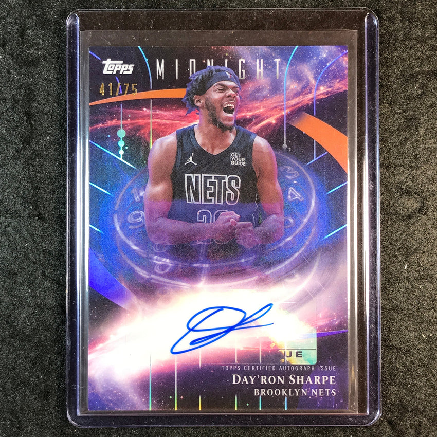 2025-26 Topps Midnight DAY'RON SHARPE Stroke of Midnight Auto Dusk 41/75