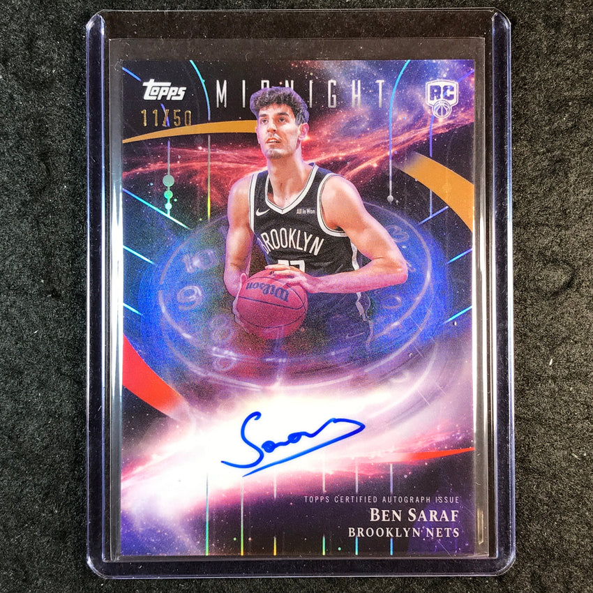 2025-26 Topps Midnight BEN SARAF Stroke of Midnight Rookie Auto Summer 11/50