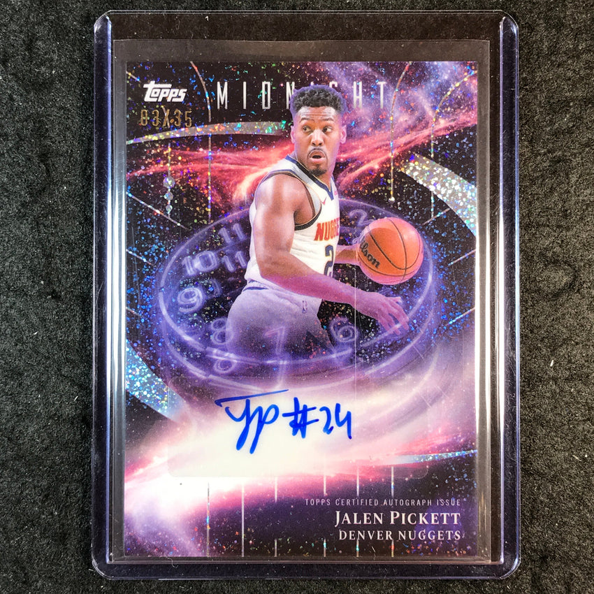 2025-26 Topps Midnight JALEN PICKETT Stroke of Midnight Auto Winter 3/35
