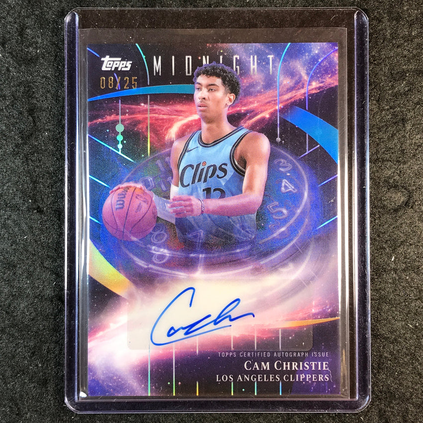 2025-26 Topps Midnight CAM CHRISTIE Stroke of Midnight Auto Moonrise 8/25