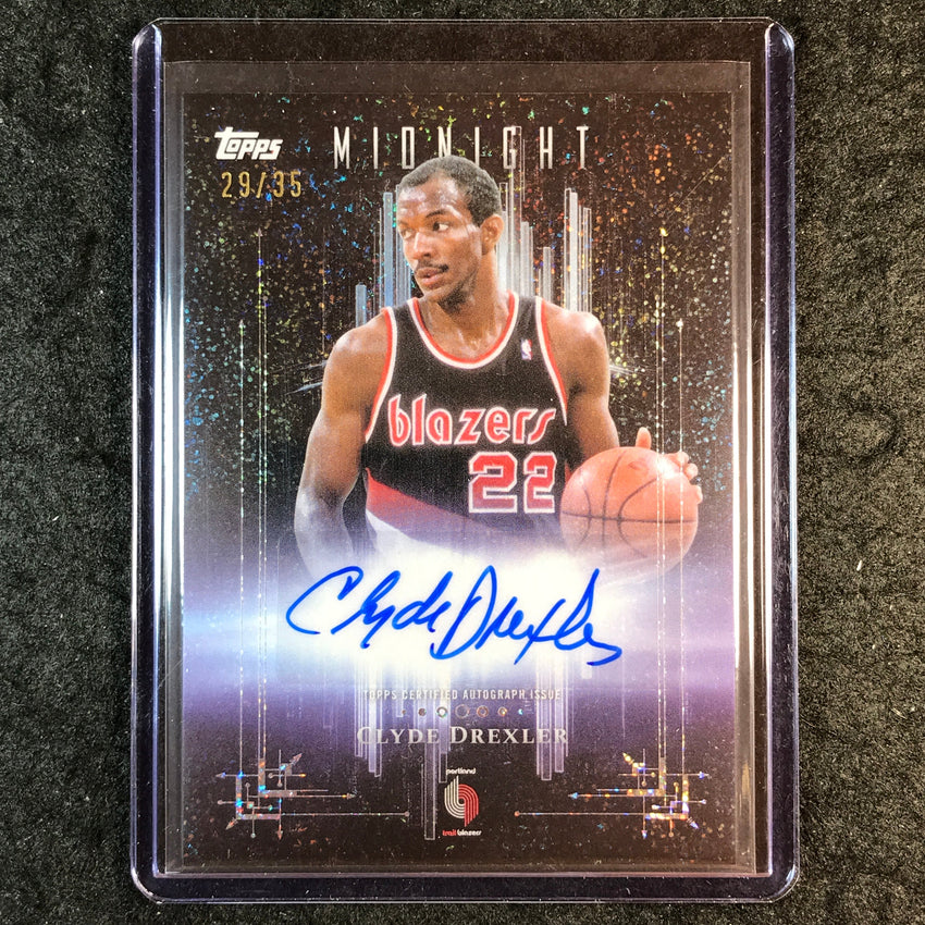 2025-26 Topps Midnight CLYDE DREXLER Dark Marks Auto Winter Solstice 29/35