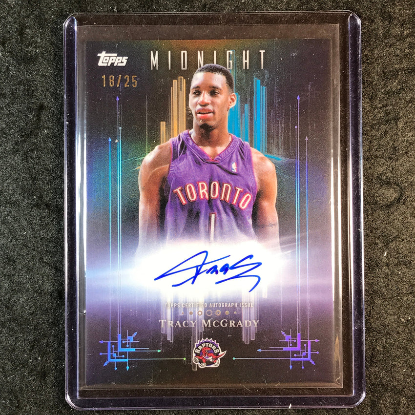 2025-26 Topps Midnight TRACY MCGRADY Dark Marks Auto Moonrise 18/25