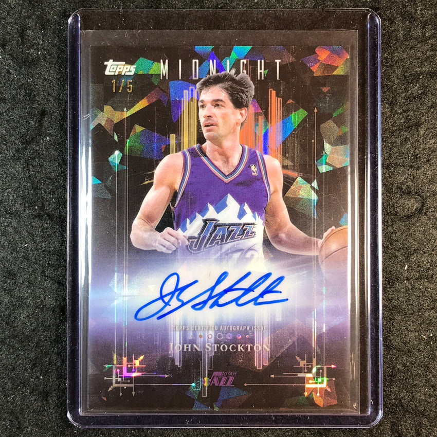 2025-26 Topps Midnight JOHN STOCKTON Dark Marks Auto Daybreak 1/5