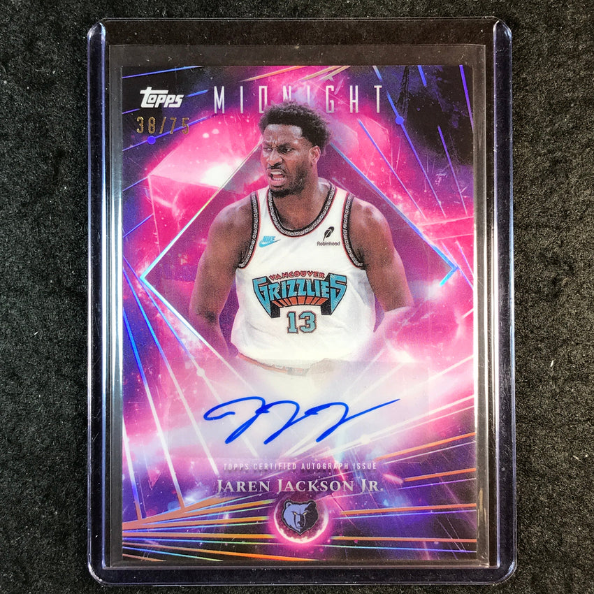 2025-26 Topps Midnight JAREN JACKSON JR. Dark Matter Auto Dusk 38/75
