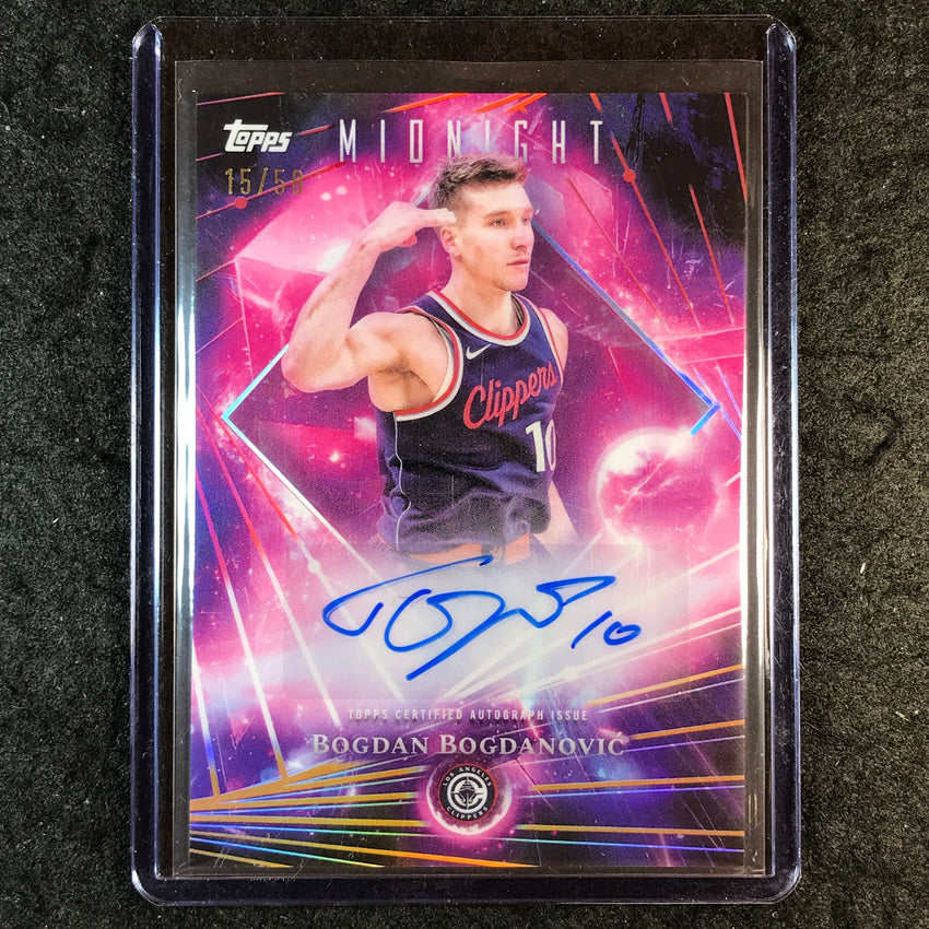 2025-26 Topps Midnight BOGDAN BOGDANOVIC Dark Matter Auto Summer Solstice 15/50