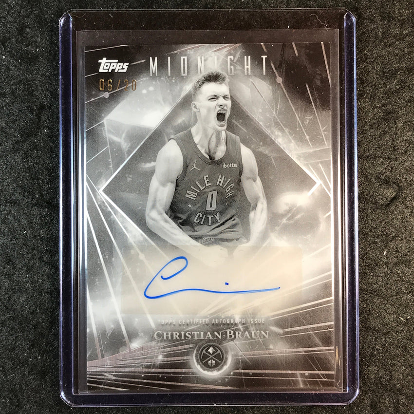 2025-26 Topps Midnight CHRISTIAN BRAUN Dark Matter Auto Equinox 6/20