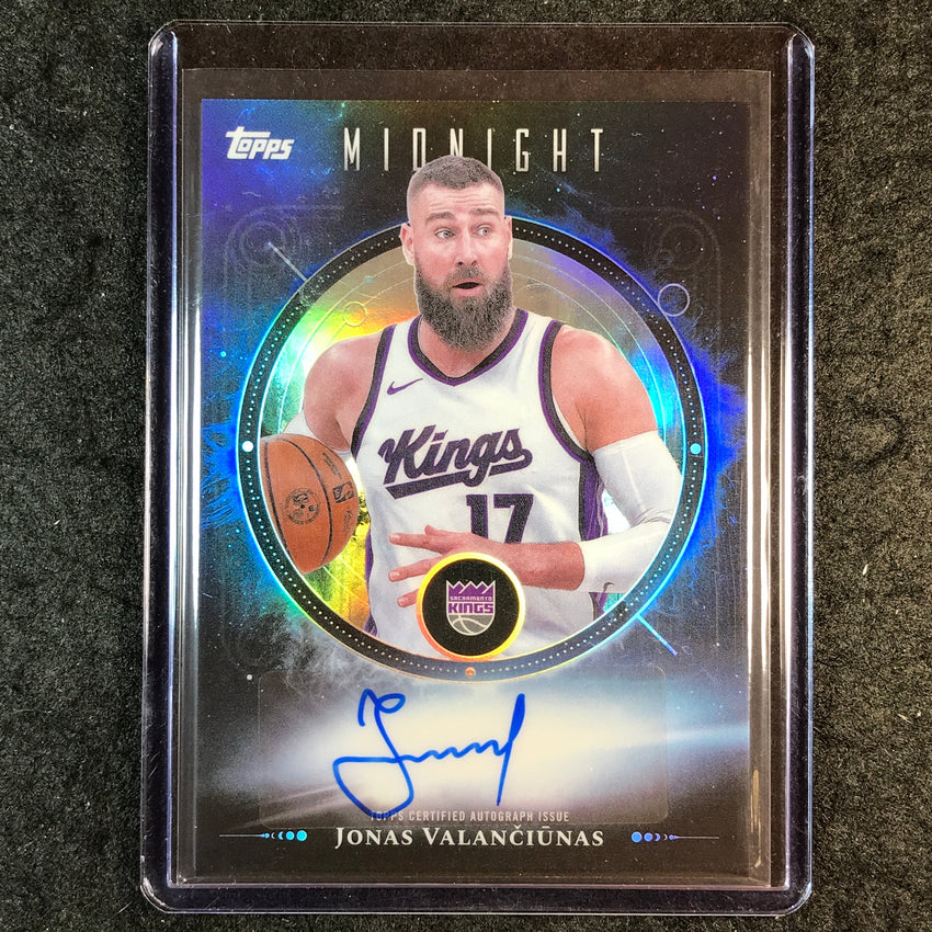 2025-26 Topps Midnight JONAS VALANCIUNAS Midnight Oil Marks Auto #JV
