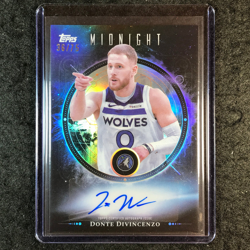 2025-26 Topps Midnight DONTE DIVINCENZO Midnight Oil Marks Auto Dusk 36/75