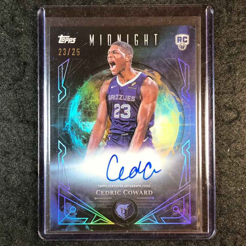 2025-26 Topps Midnight CEDRIC COWARD Midnight Suns Rookie Auto Moonrise 23/25
