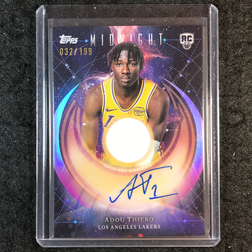 2025-26 Topps Midnight ADOU THIERO Rookie Jersey Auto Twilight 32/199