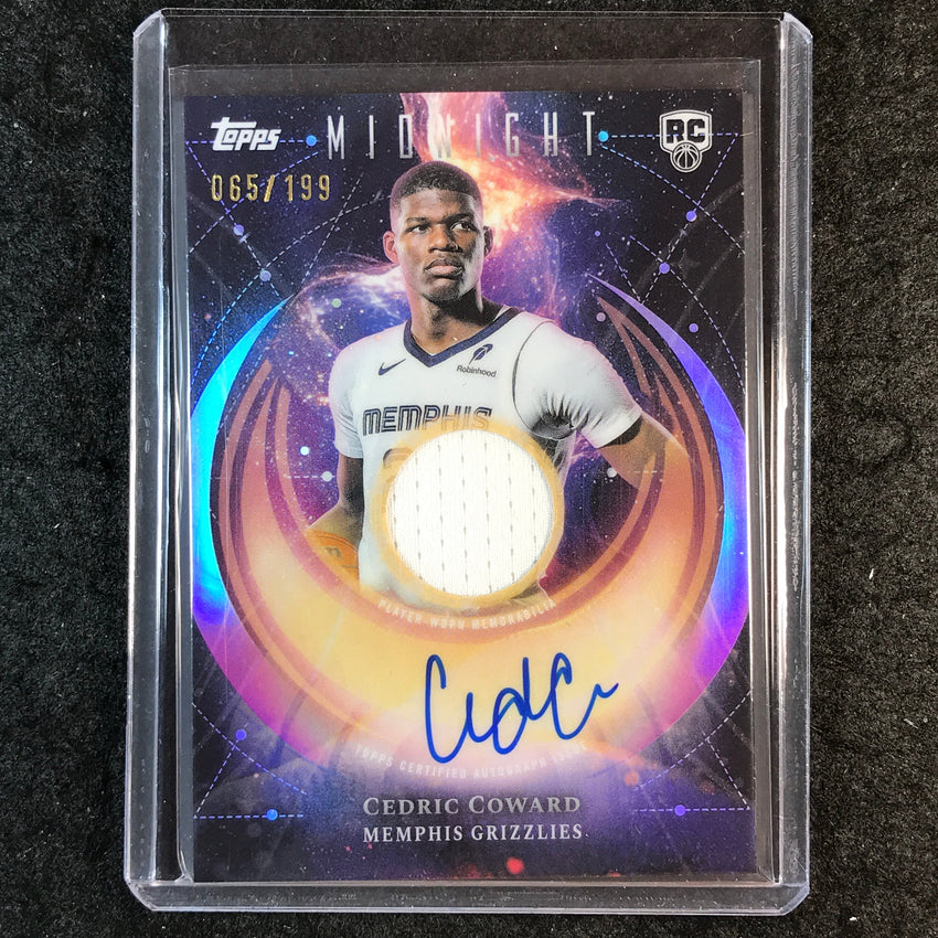 2025-26 Topps Midnight CEDRIC COWARD Rookie Jersey Auto Twilight 65/199