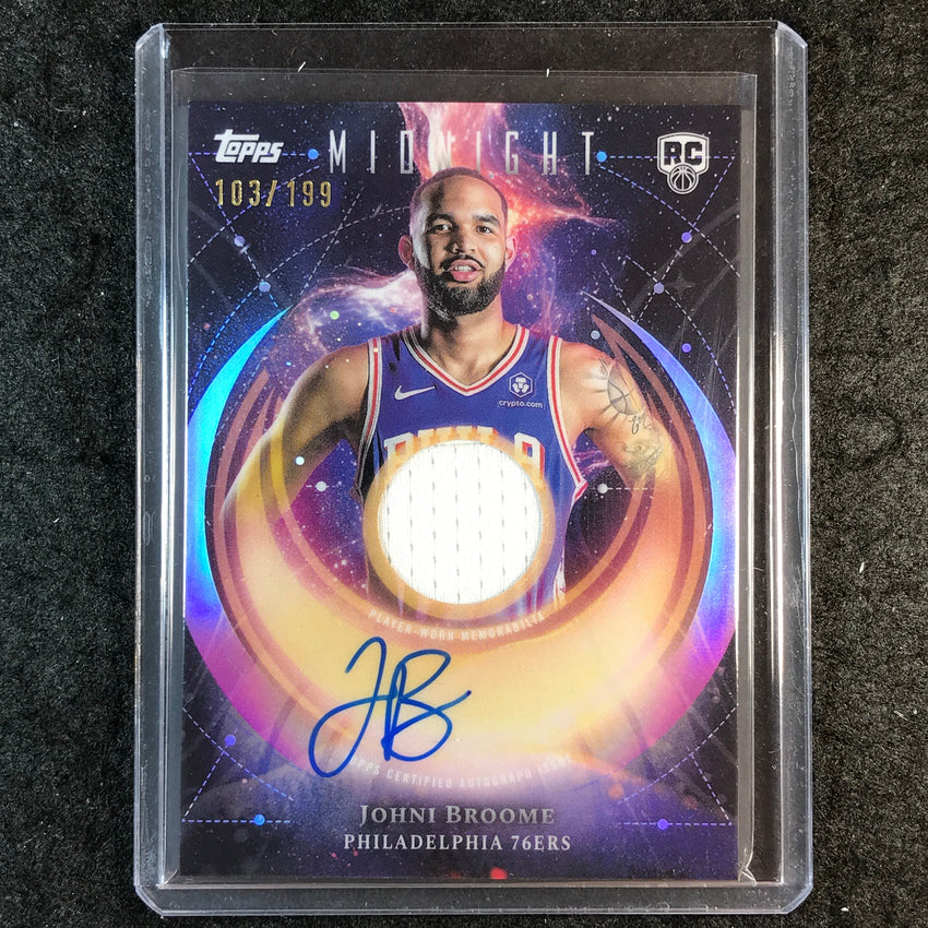 2025-26 Topps Midnight JOHNI BROOME Rookie Jersey Auto Twilight 103/199