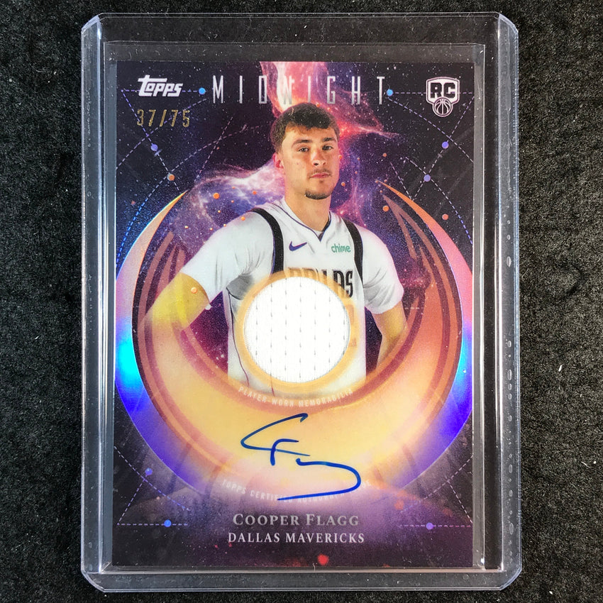 2025-26 Topps Midnight COOPER FLAGG Rookie Jersey Auto Dusk 37/75