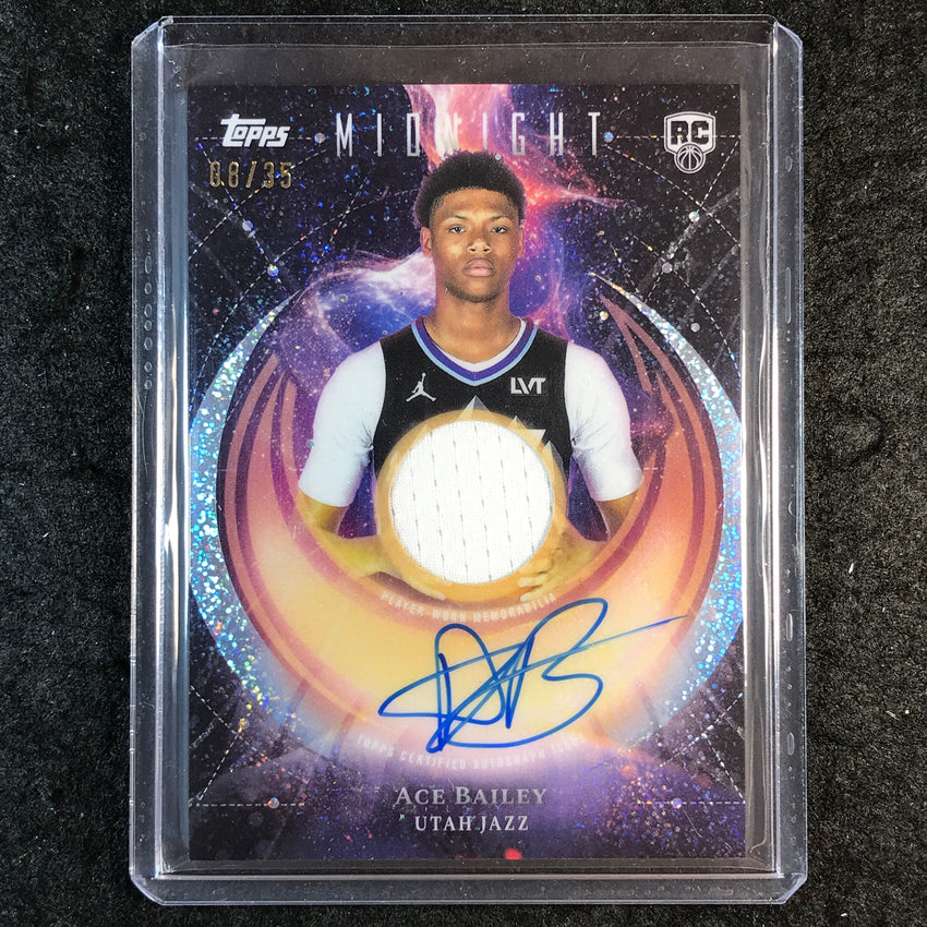 2025-26 Topps Midnight ACE BAILEY Rookie Jersey Auto Winter Solstice 8/35