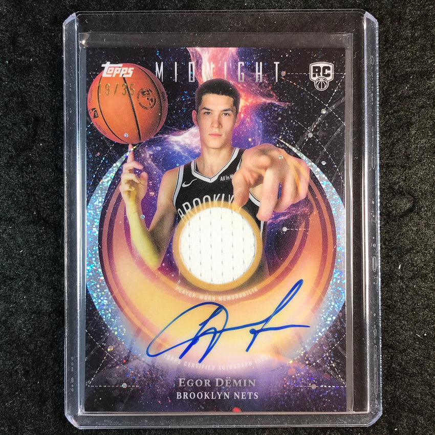2025-26 Topps Midnight EGOR DEMIN Rookie Jersey Auto Winter Solstice 19/35