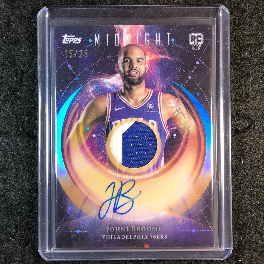 2025-26 Topps Midnight JOHNI BROOME Rookie Patch Auto Moonrise 15/25