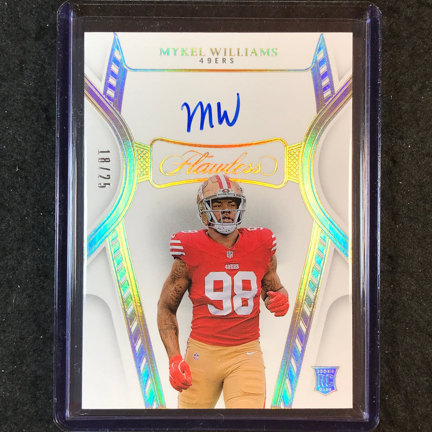 2025 Flawless Football MYKEL WILLIAMS Rookie Debut Signatures Auto Gold 18/25