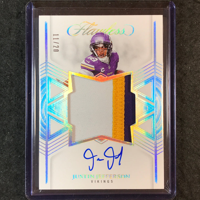 2025 Flawless Football JUSTIN JEFFERSON Star Swatch Signatures Patch Auto 11/20