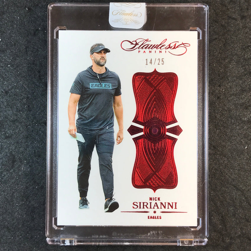 2025 Flawless Football NICK SIRIANNI Ruby 14/25 #29
