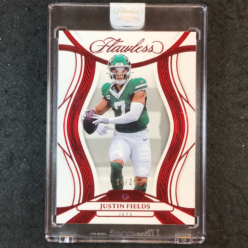 2025 Flawless Football JUSTIN FIELDS Base Ruby 14/25 #41