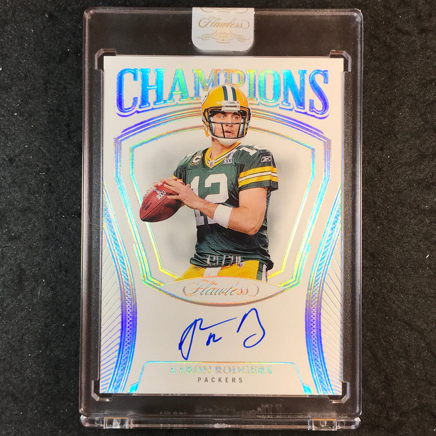 2025 Flawless Football AARON RODGERS Champions Signatures Auto Silver 19/20