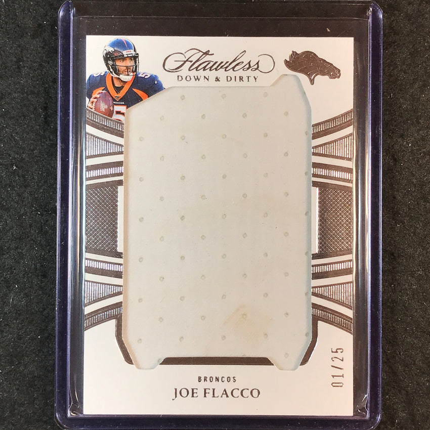 2025 Flawless Football JOE FLACCO Down and Dirty Jersey Relic 1/25