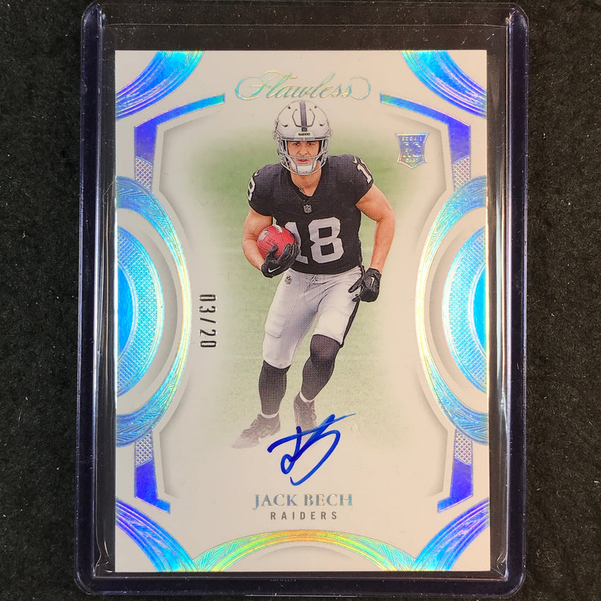 2025 Flawless Football JACK BECH Rookie Frame Signatures Auto Silver 3/20