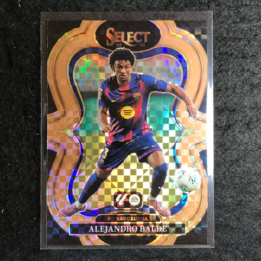 2025-26 Select La Liga ALEJANDRO BALDE Mezzanine Bronze Checker 18/99 #105