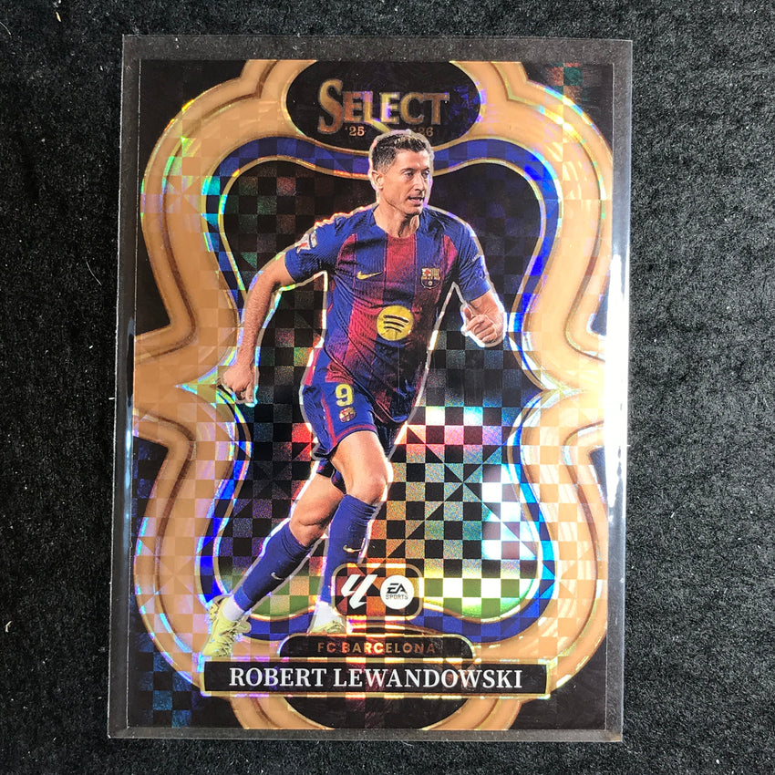 2025-26 Select La Liga ROBERT LEWANDOWSKI Mezzanine Bronze Checker 82/99 #109